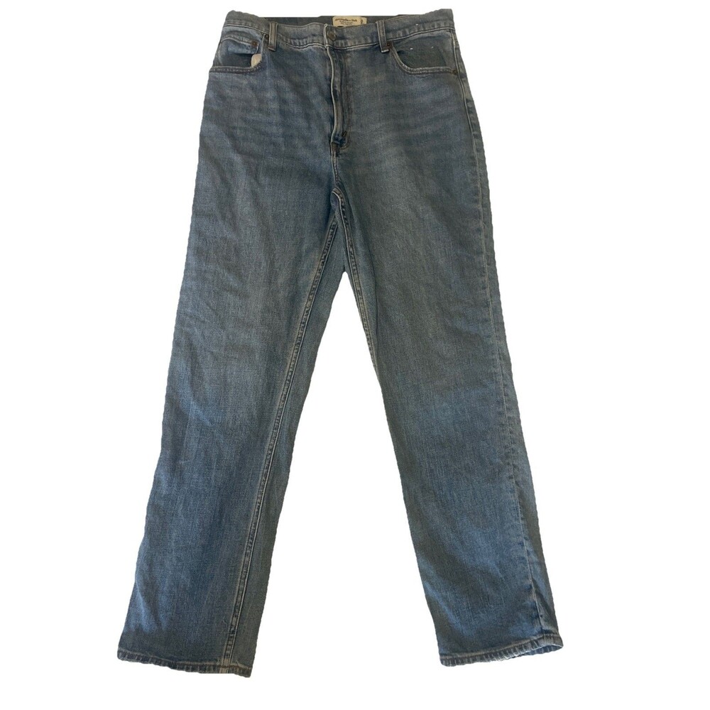 Abercrombie & Fitch Ultra High Rise Ankle Straight Jeans - Size 31 / 12XL Blue
